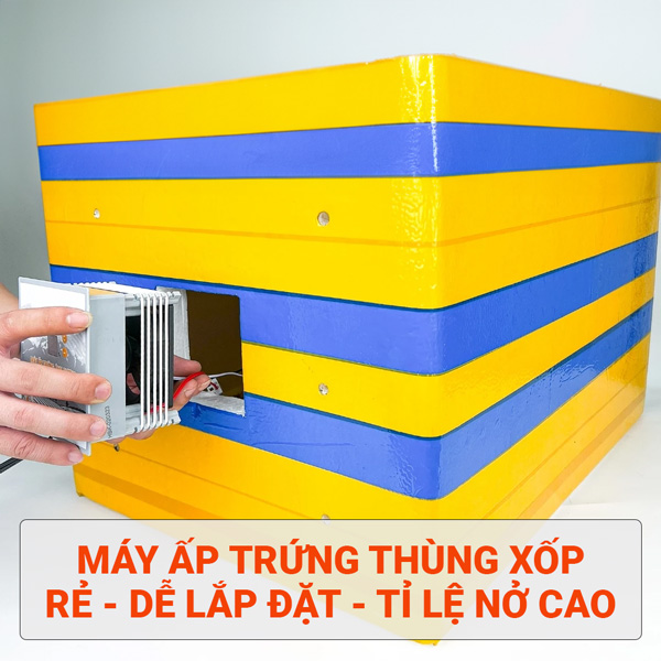 máy ấp trứng thùng xốp